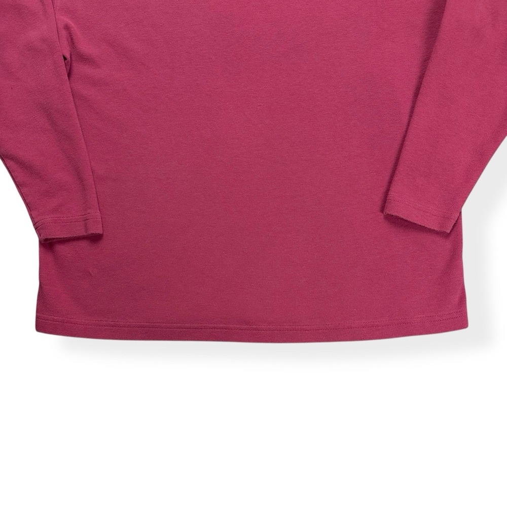 Vintage Eddie Bauer Men's Mock Turtleneck Pullover Shirt Size‎ L Pink Red Cotton - Picture 5 of 12